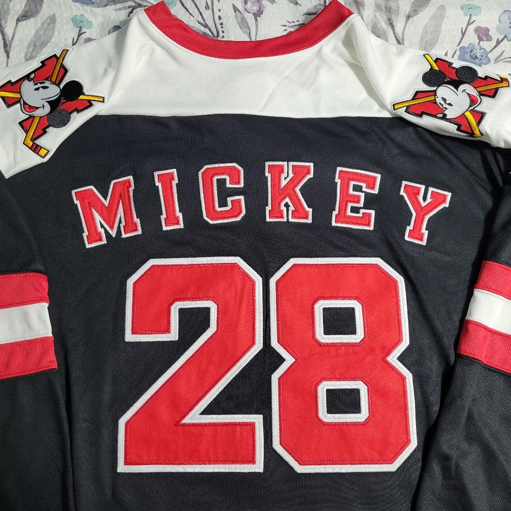 NEW Disney Parks Mickey Mouse Hockey Jersey Adult, LARGE - Picture 4 of 8